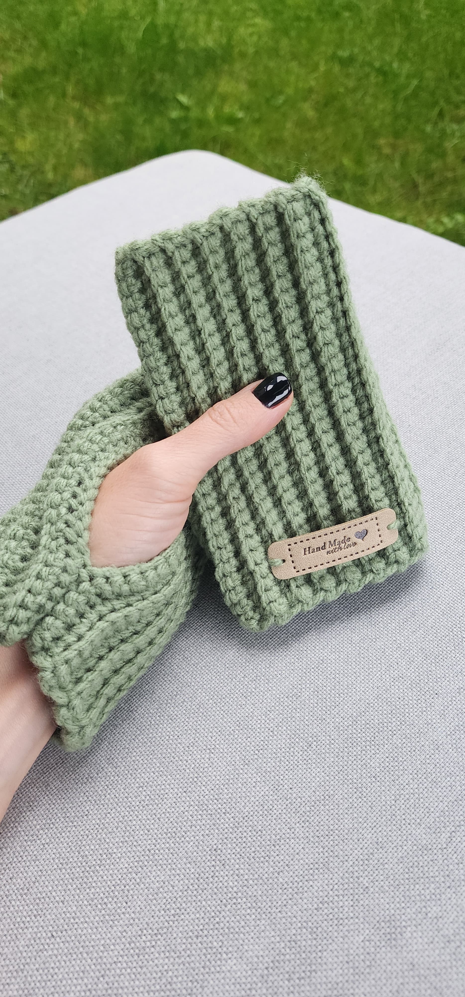 Sage Fingerless Mittens
