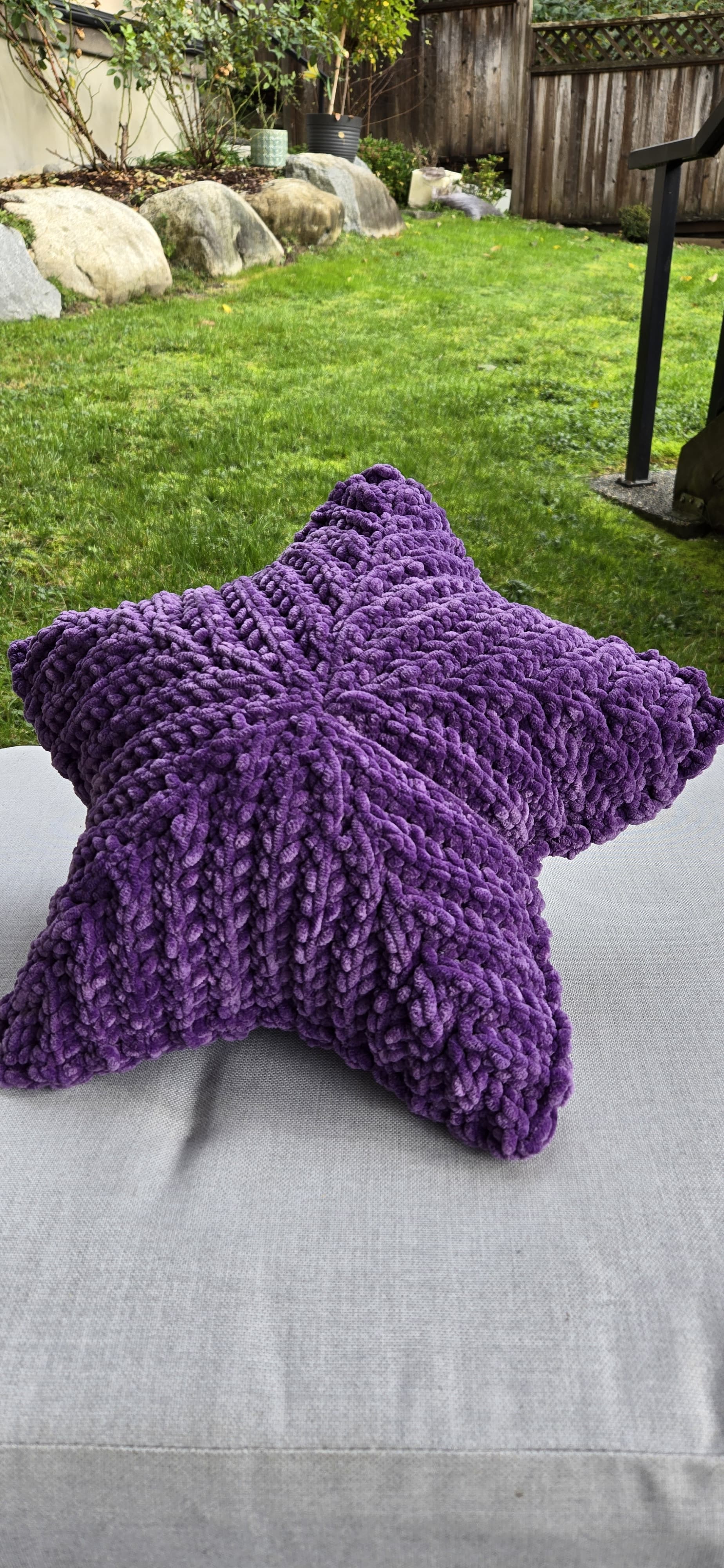Blue Star Cushion